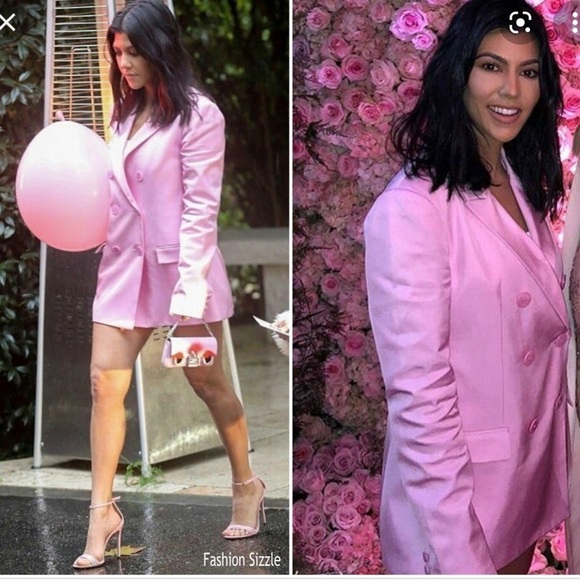 Tibi / tropical wool Steward Double Breasted Red Blazer raspberry 0 XS - Picture 8 of 8